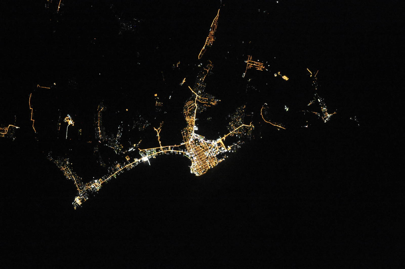 Cities of Russia at night. View from space - Space, Town, Night, ISS, Longpost, Russia