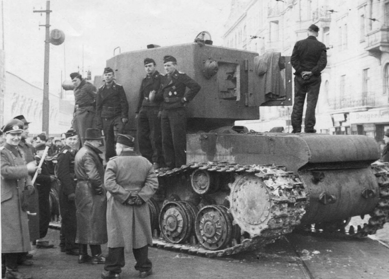 Captured Soviet KV-2 tank on display in Berlin - Trophy, Berlin, Tanks, Kv-2, The Great Patriotic War