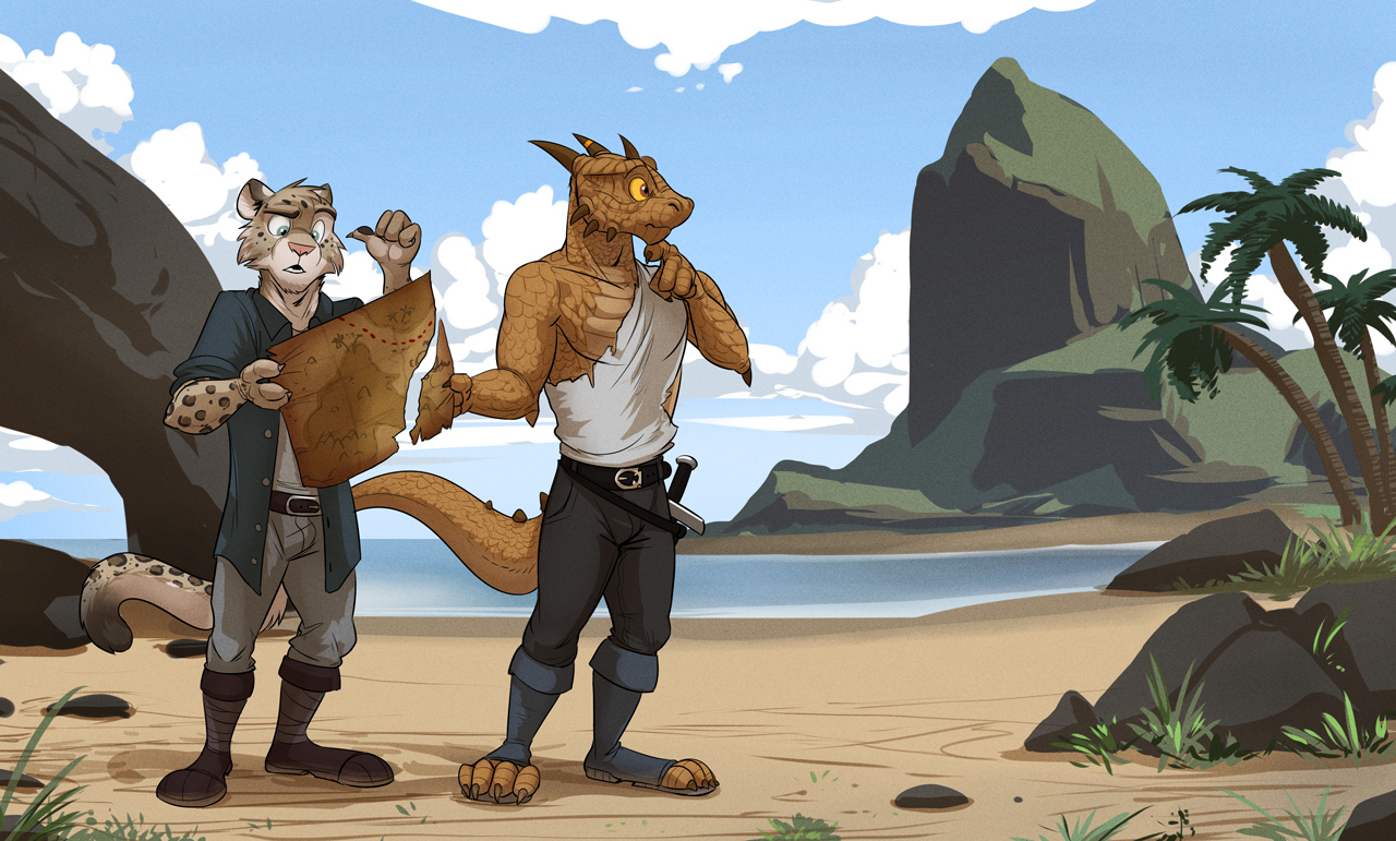 On the hunt - Furry, Argonians, Art, The elder scrolls, Temiree