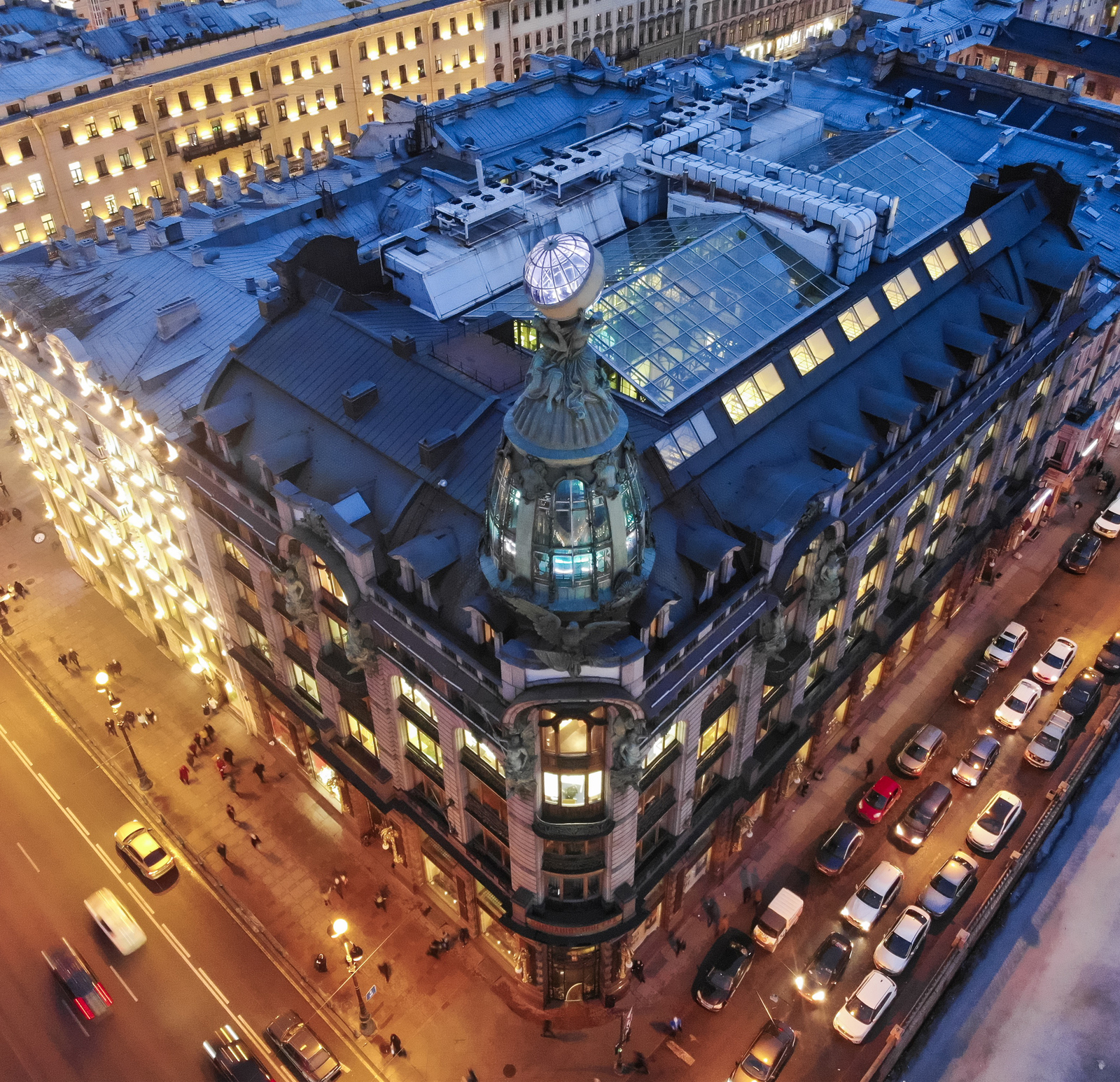 Singer House - My, Saint Petersburg, Drone, Quadcopter, Aerial photography, Singer House, The photo, Travel across Russia