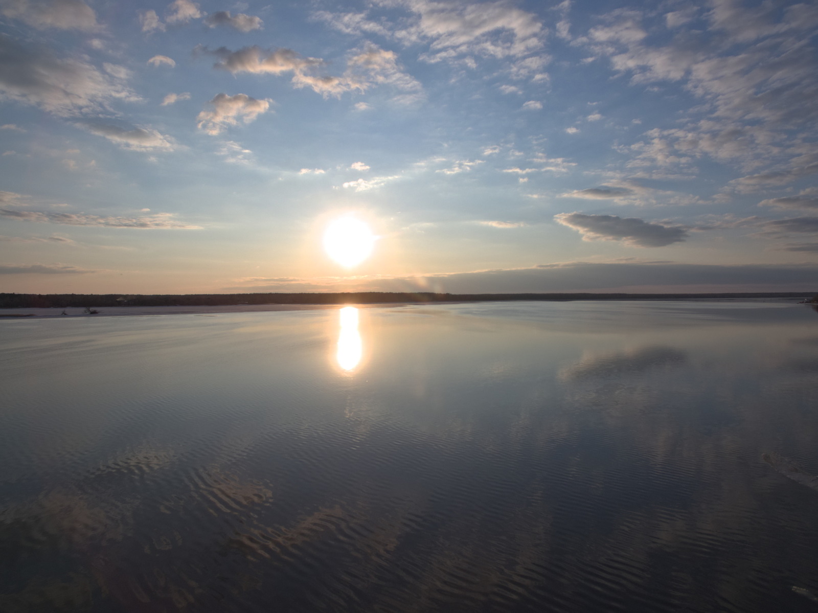 Volga, a little more sunset - My, The photo, DJI Phantom, Volga river, Reflection, Sunset