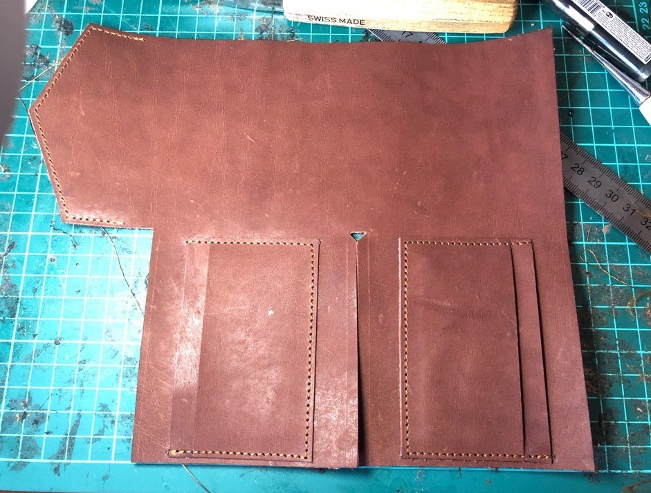 Simple leather wallet - My, Leather wallet, Wallet, Leather products, Wallet, Natural leather, Longpost