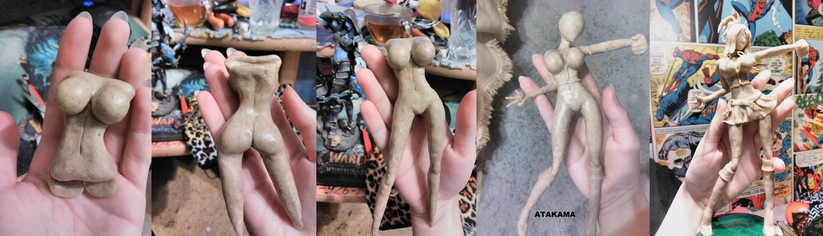 What started my work and a bit about me (2) - My, Ooak, Handmade, Figurine, Longpost, Fantasy, Just learning, Learning to draw, Fan art, Figurines, Studies