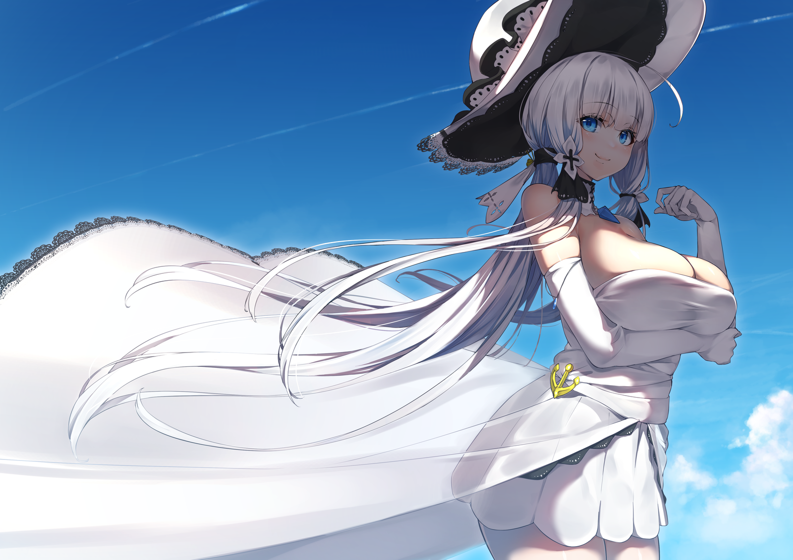 Illustrious - Azur Lane, Illustrious, Sugoi Dekai, Anime Art, Аниме, Грудь, Illustrious (Azur Lane)