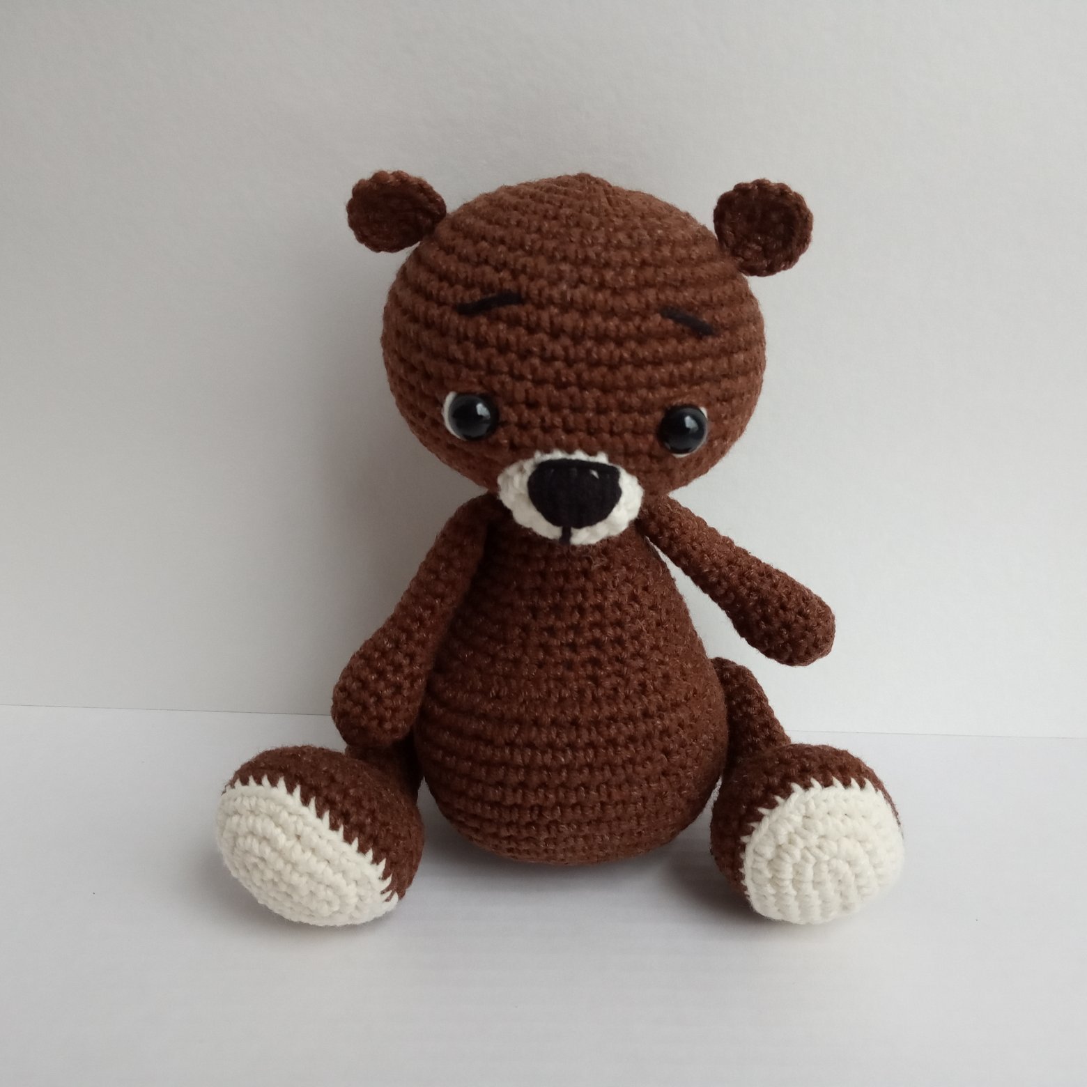 Mishutka - My, Crochet, Knitted toys, The Bears, , , Needlework without process, Longpost