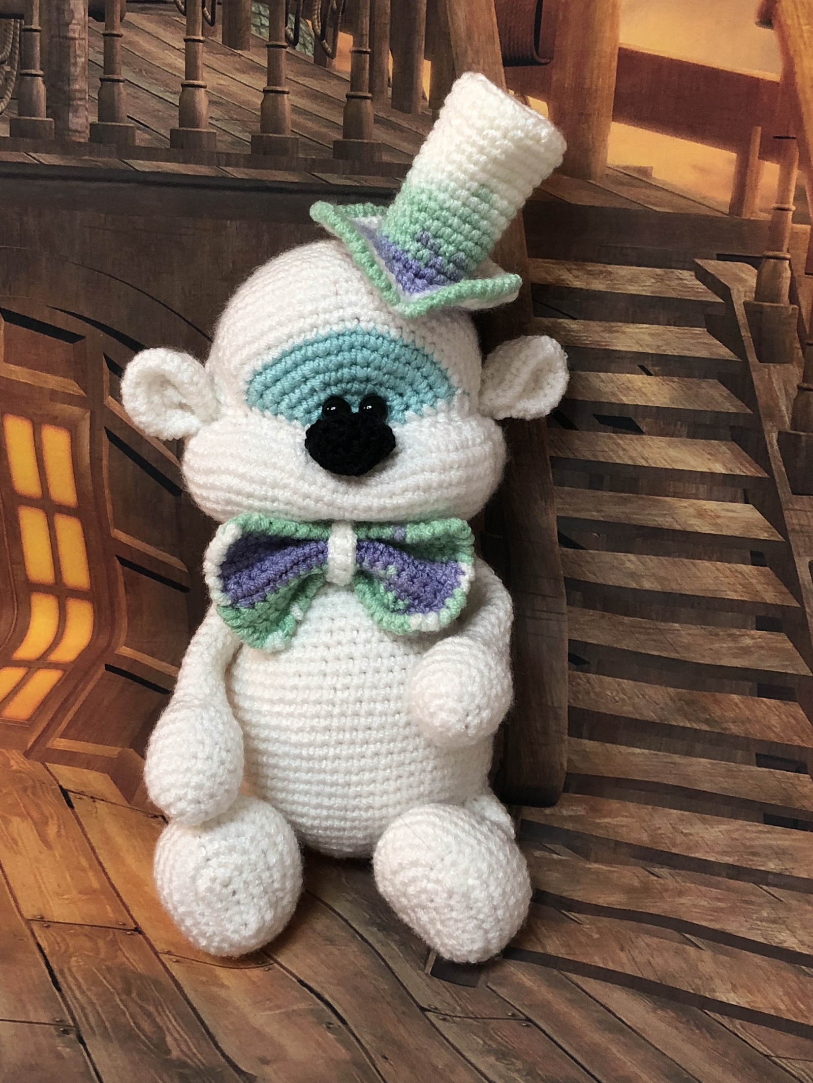 Knitted bear. - My, Amigurumi, Knitted toys, Soft toy, Toys