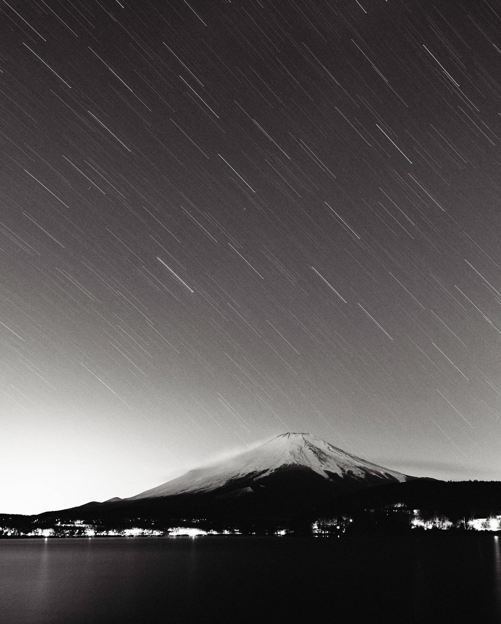 Fujisan - The photo, Fujiyama, The mountains, Stars, Astrophoto, Haiku, Stars