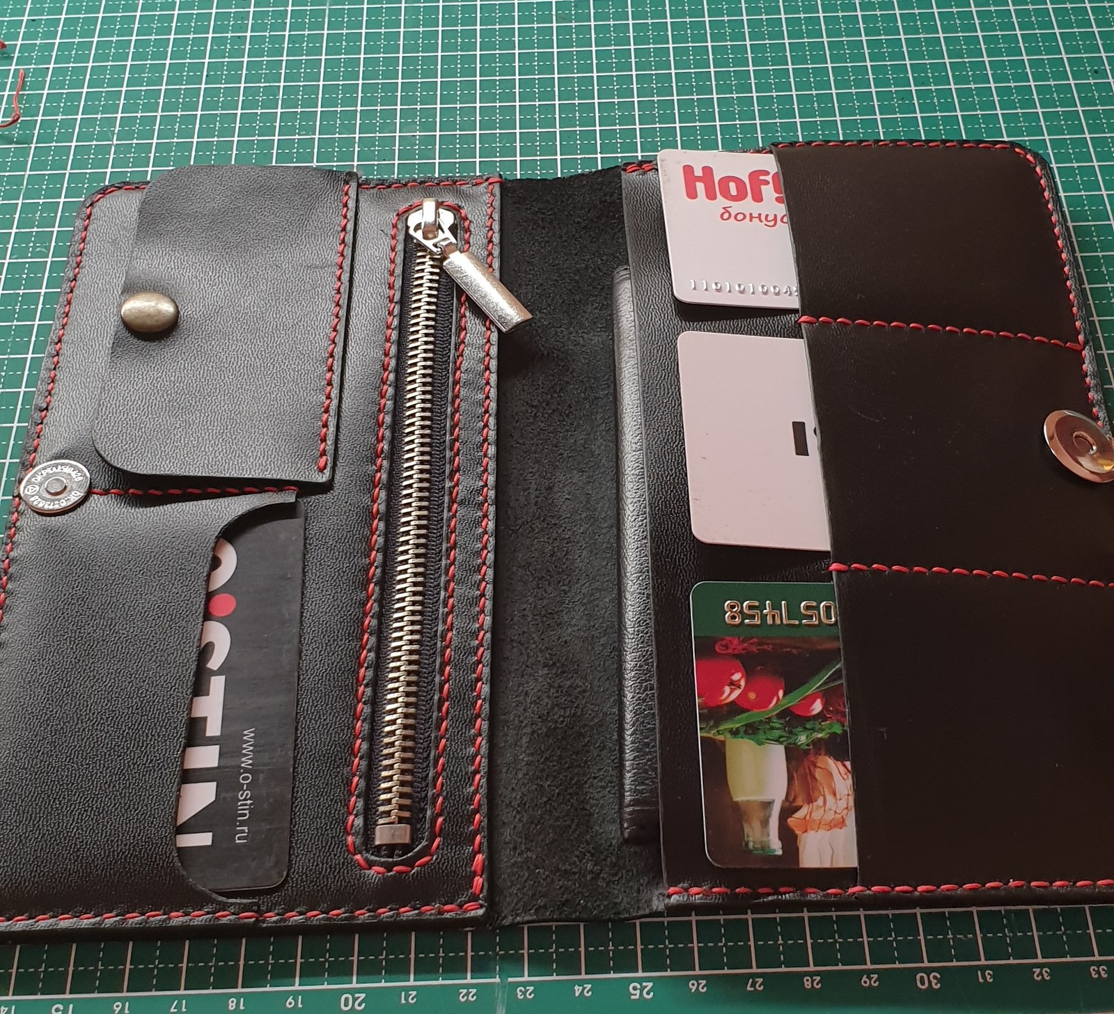 Handmade wallet. - My, Natural leather, Wallet, Leather craft, With your own hands, Hobby, Leather products, Longpost