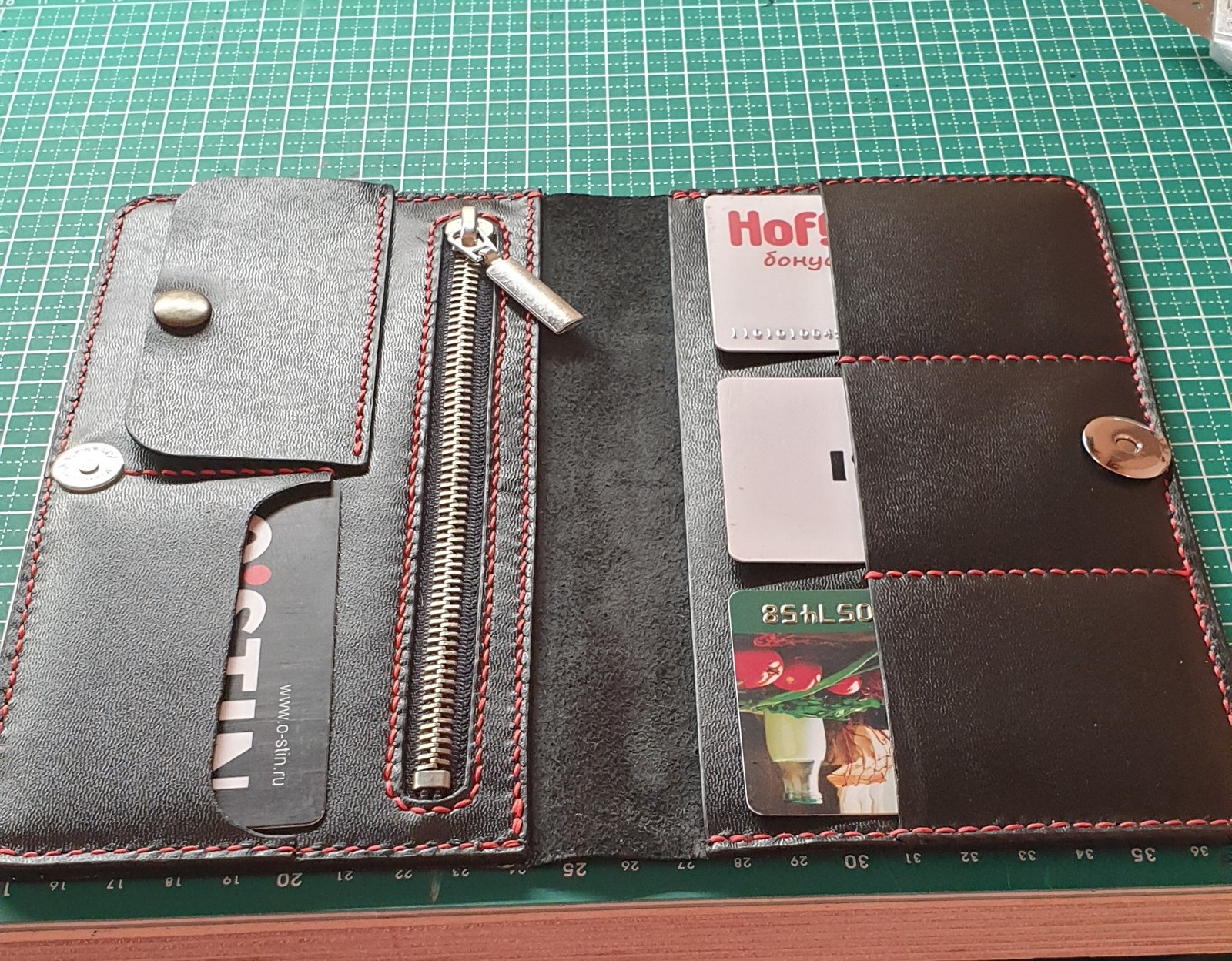 Handmade wallet. - My, Natural leather, Wallet, Leather craft, With your own hands, Hobby, Leather products, Longpost