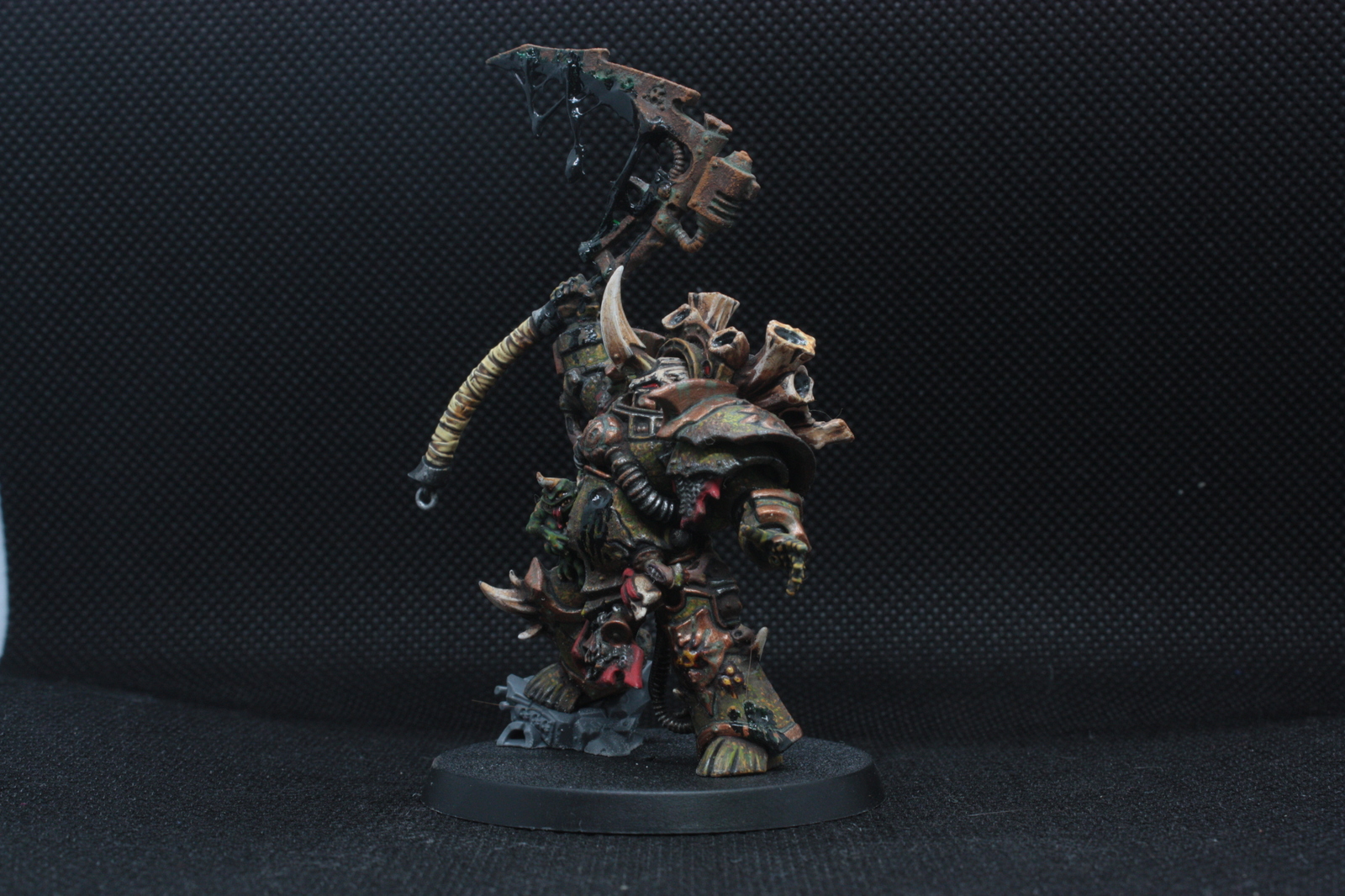 Typhus - Lord of the first Great Plague Company - My, Warhammer 40k, Warhammer 30k, Miniature, Painting miniatures, Death guard, Hobby, Longpost