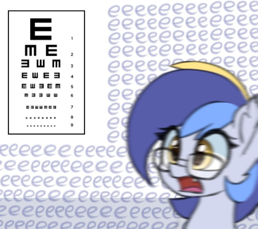 Eyesight check - My little pony, Original character, Batpony, Puetsua, Longpost