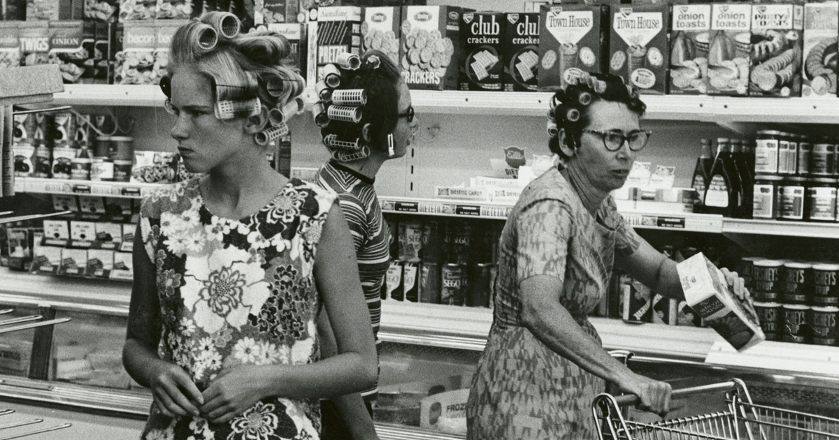 Vintage shots in American supermarkets - Historical photo, Longpost, People, Supermarket, USA, Rare photos, 20th century, Vintage, The photo