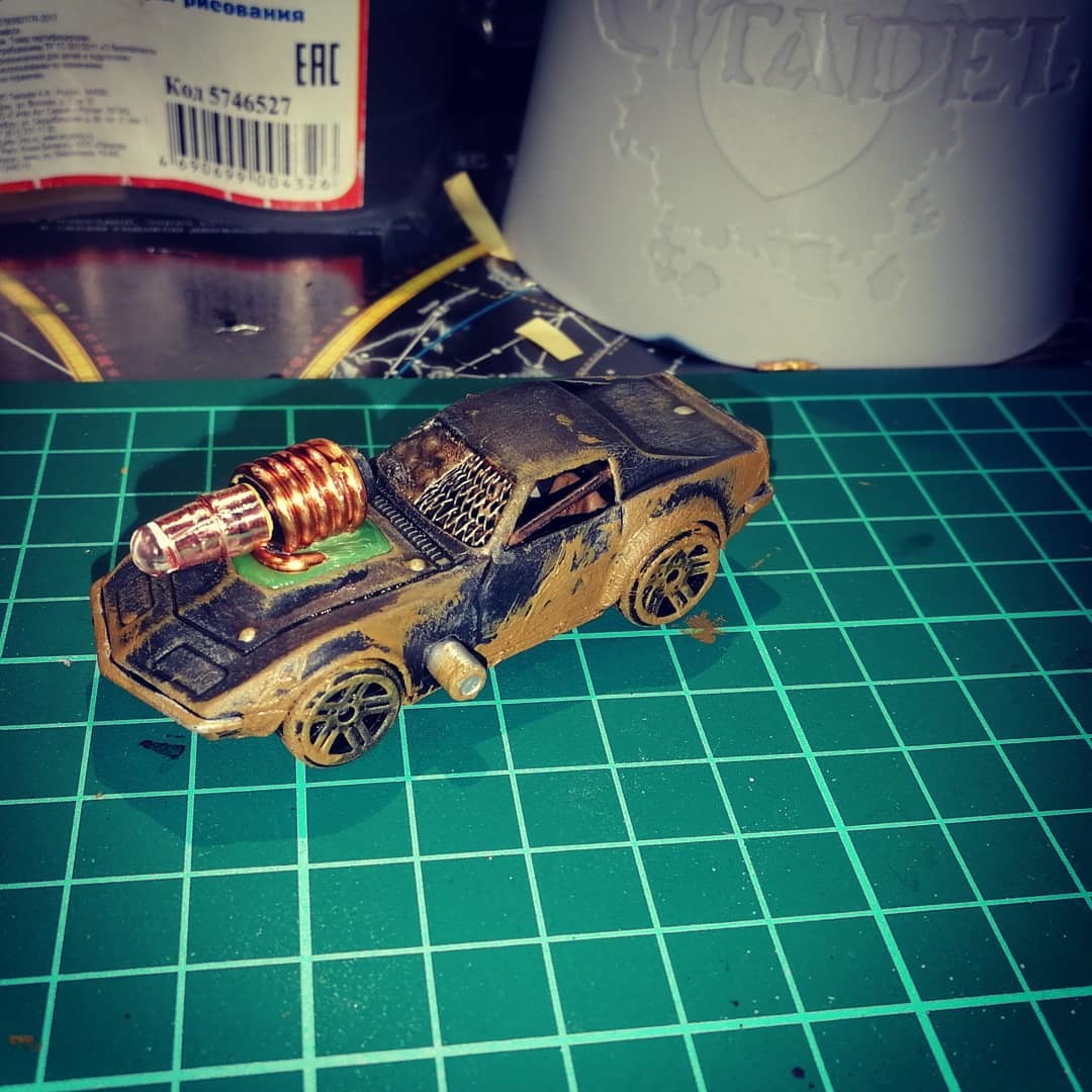 Воин дороги. - Моё, Gaslands, Игровые модели, Hot wheels, Конверсия, Фотография, Настольные игры, Длиннопост