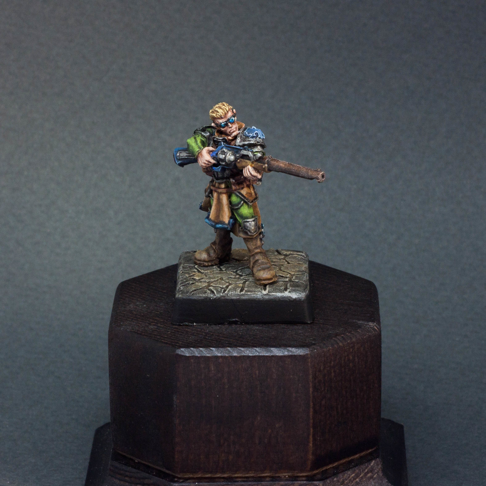 Cygnar long gunner(warmachine) - My, Painting miniatures, Warmachine, Hobby, Desktop wargame, Steampunk, Technofantasy, Longpost