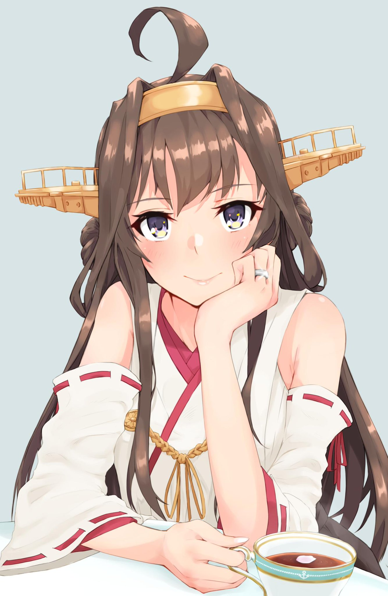 Kongou - Anime, Anime art, Kantai collection, Kongou, , Longpost, Anniversary