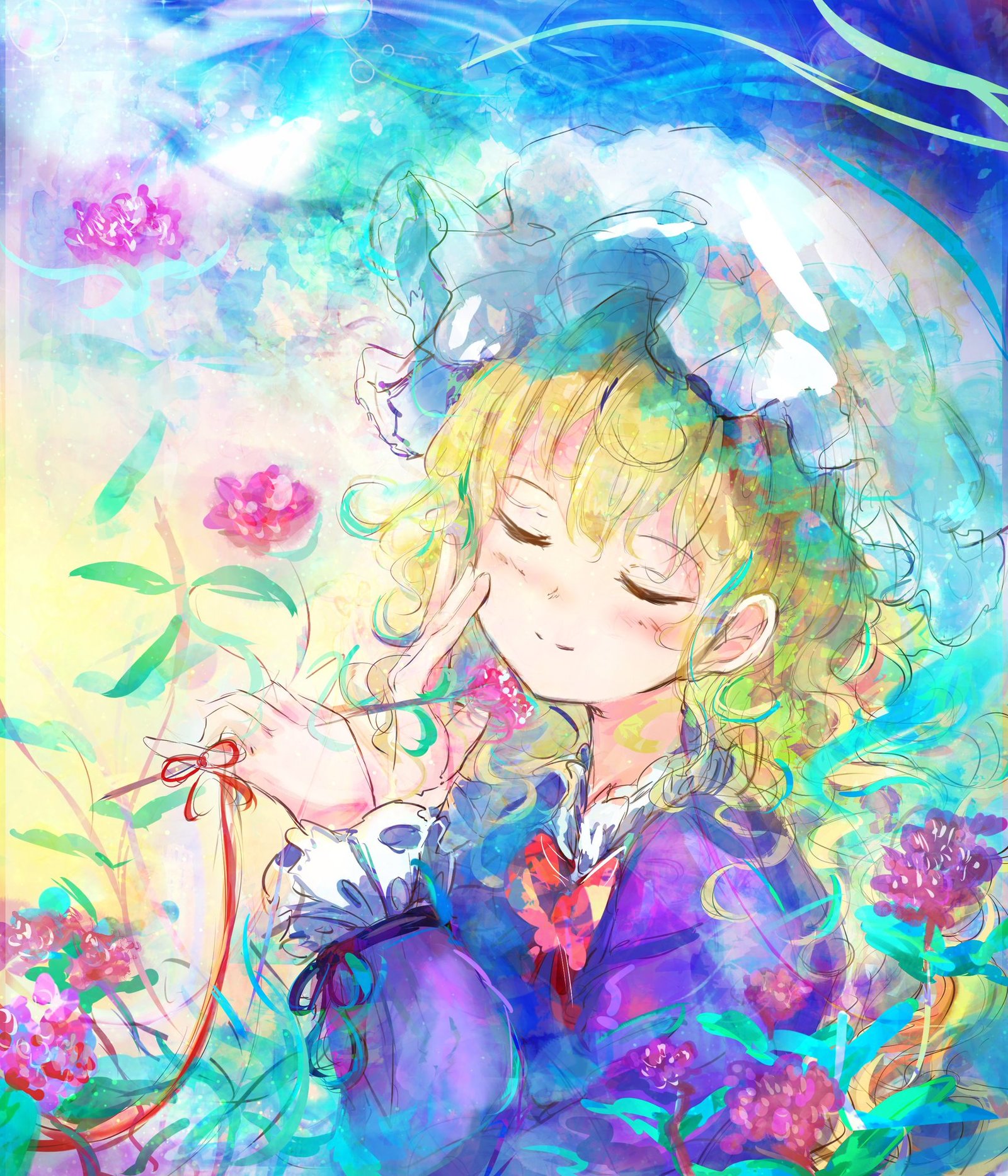 Maribel Hearn - Anime, Anime art, Touhou, Maribel Hearn, Uwazumi, Longpost