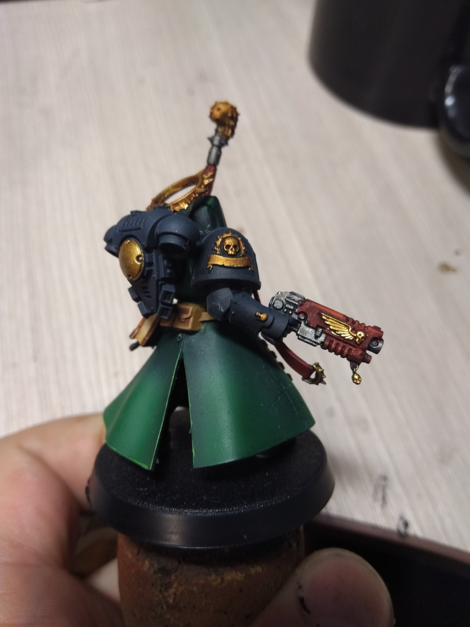 Primaris Chaplain - My, Warhammer 40k, Wh miniatures, Adeptus Astartes, Primaris space marines, Longpost, Dark Angels