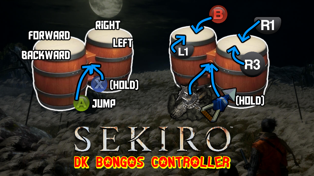 Complete psycho passed Sekiro with the help of drums - My, , Computer games, Steam, Steam Computer Games, Battle royale, Video, Longpost
