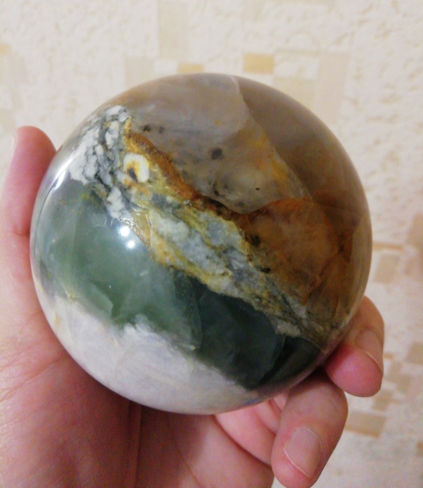 Fluorite ball - My, Minerals, With your own hands, Longpost