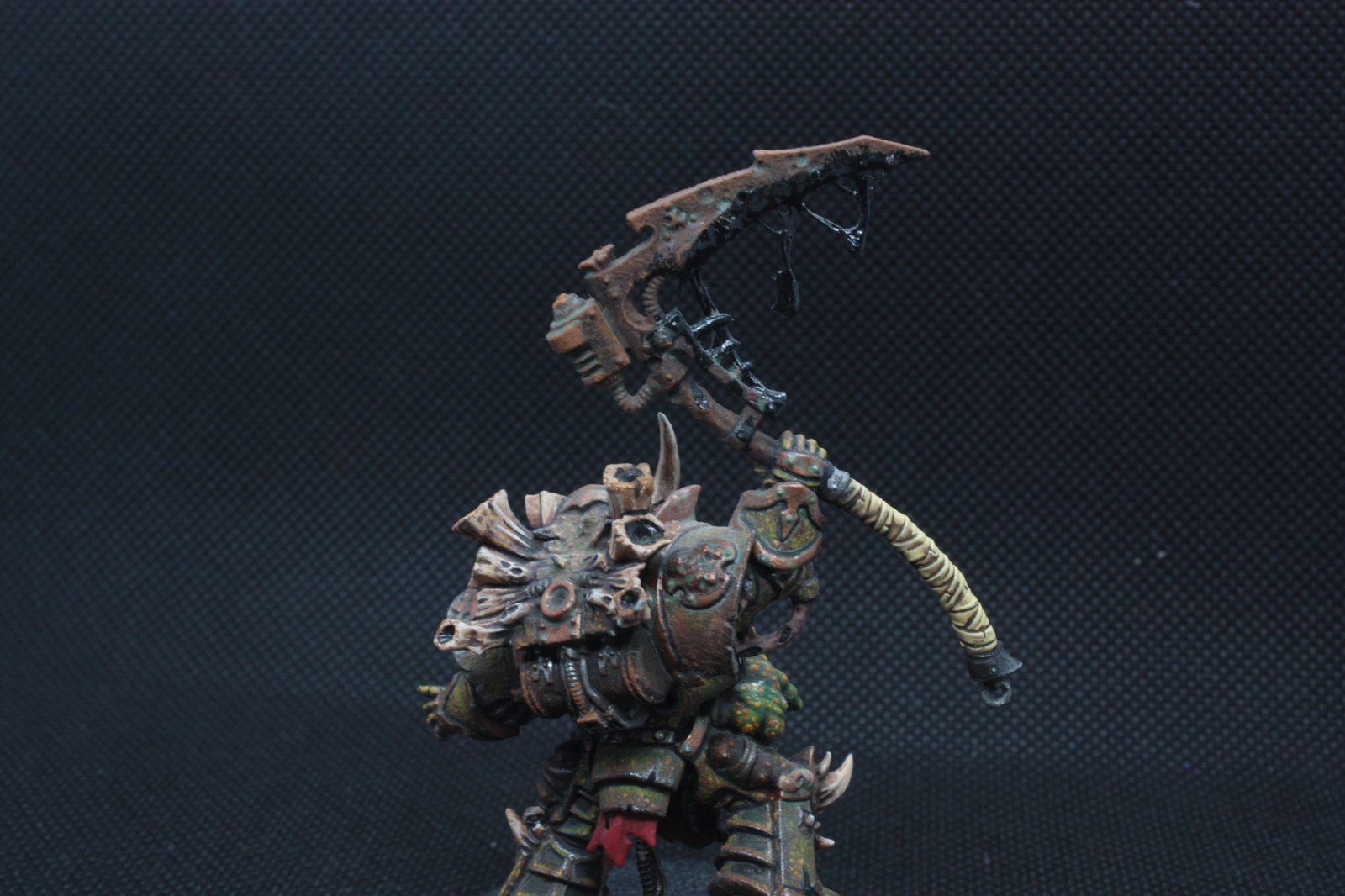 Typhus - Lord of the first Great Plague Company - My, Warhammer 40k, Warhammer 30k, Miniature, Painting miniatures, Death guard, Hobby, Longpost