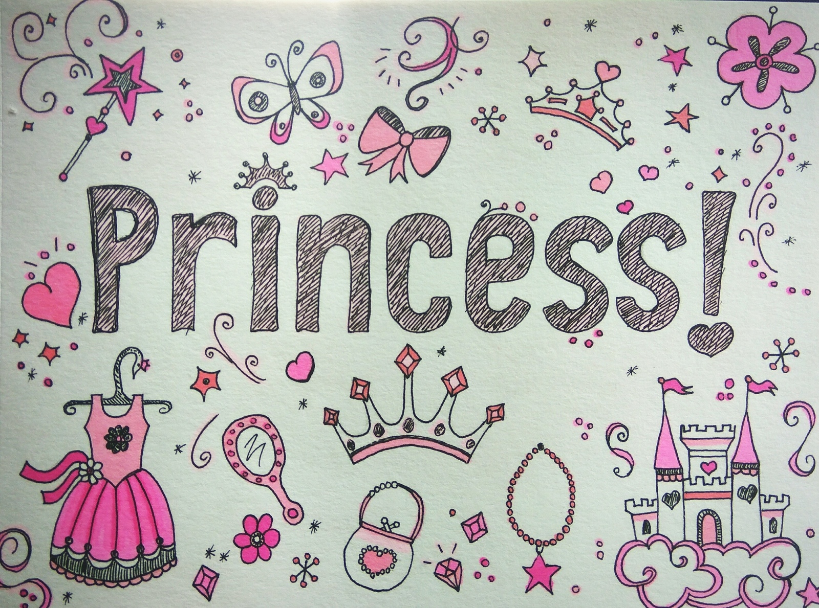 Princess - My, Princess, Sket, Drawing, Alcohol markers, Poster, Longpost