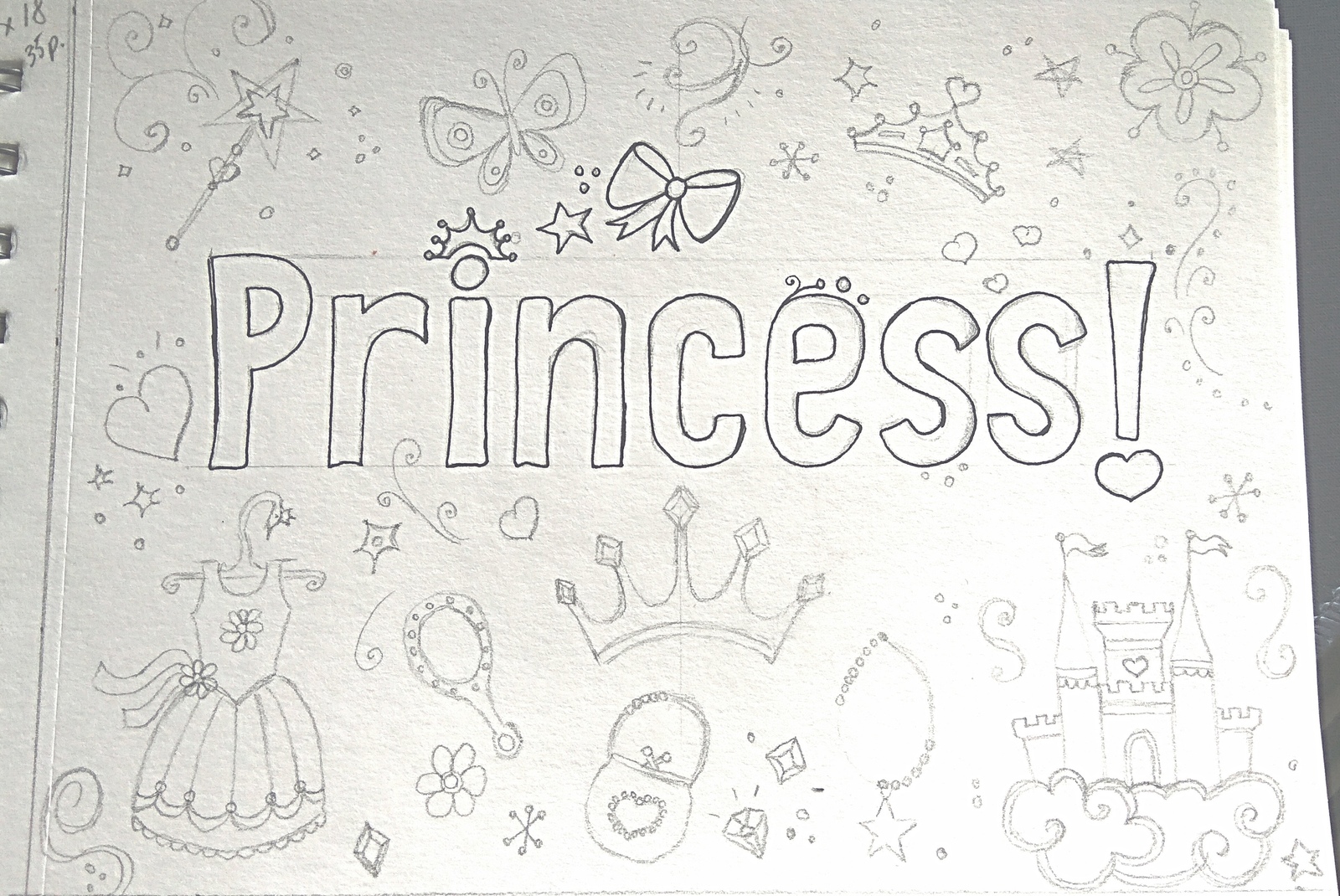 Princess - My, Princess, Sket, Drawing, Alcohol markers, Poster, Longpost