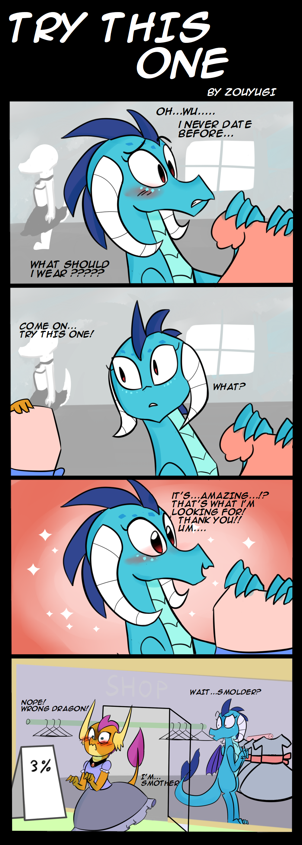 Try this one - My little pony, Princess ember, Smolder, Comics, Zouyugi, Longpost