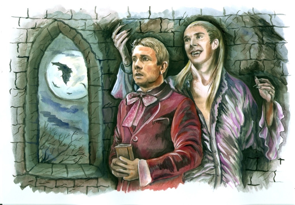 Art series: Vampire Ball, Air Force Sherlock - Vampire Ball, Alfred, Herbert, BBC Sherlock series, Sherlock Holmes, Benedict Cumberbatch, Watson, John Watson