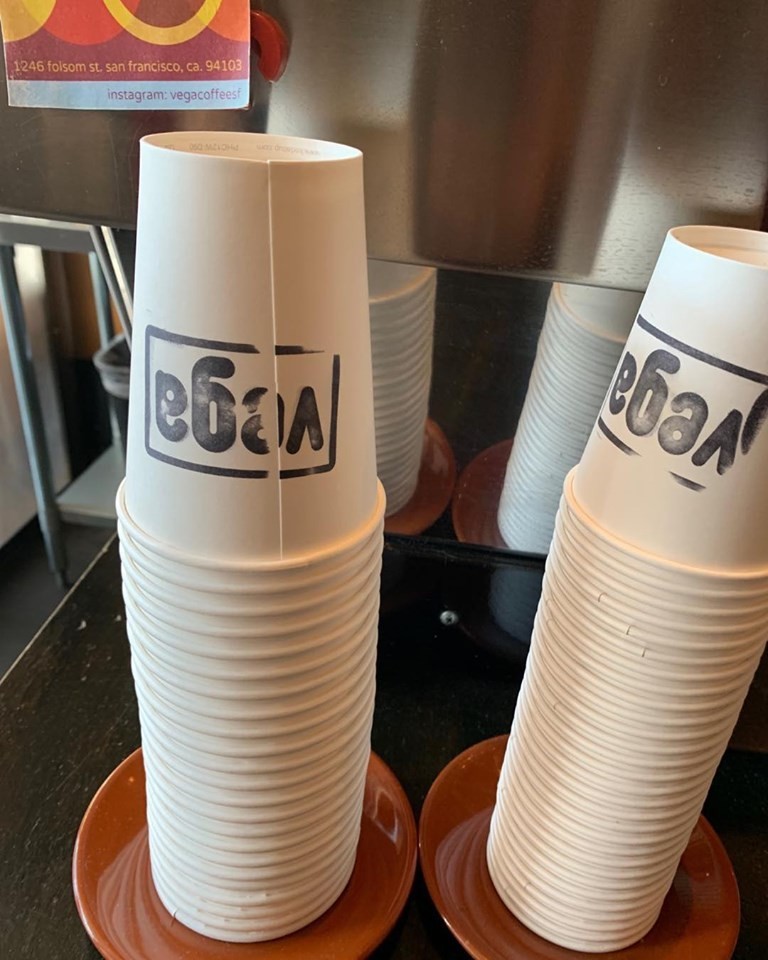 Cafe Vega, San Francisco. - Coincidence, Cafe, Coffee cups