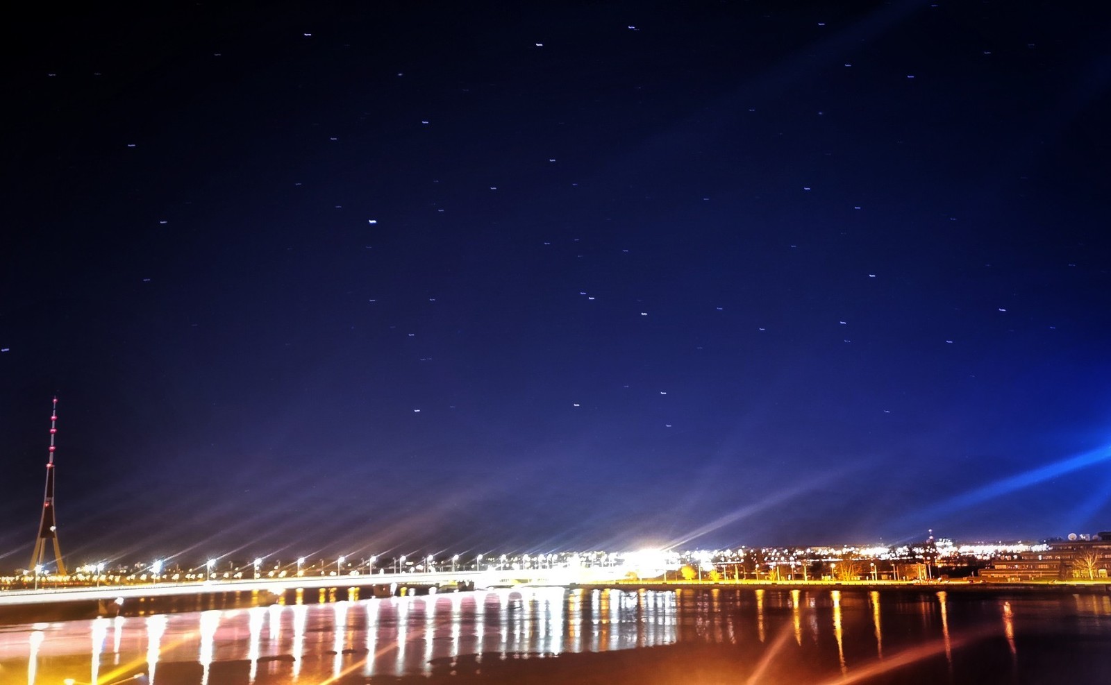 Riga - My, Riga, Night, , Starry sky