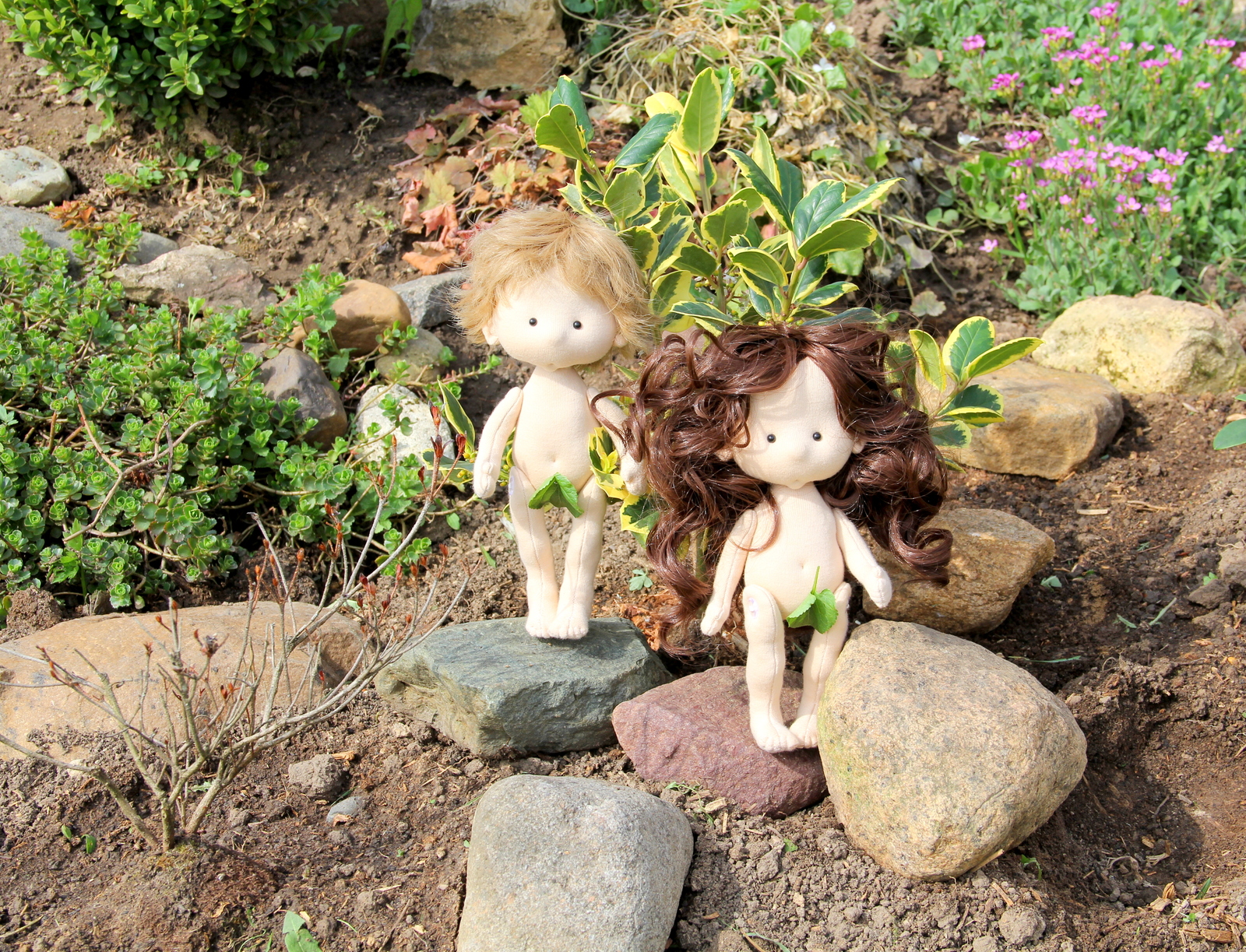 The first dolls on earth) - My, Handmade dolls, Needlework without process, Textile doll, Longpost