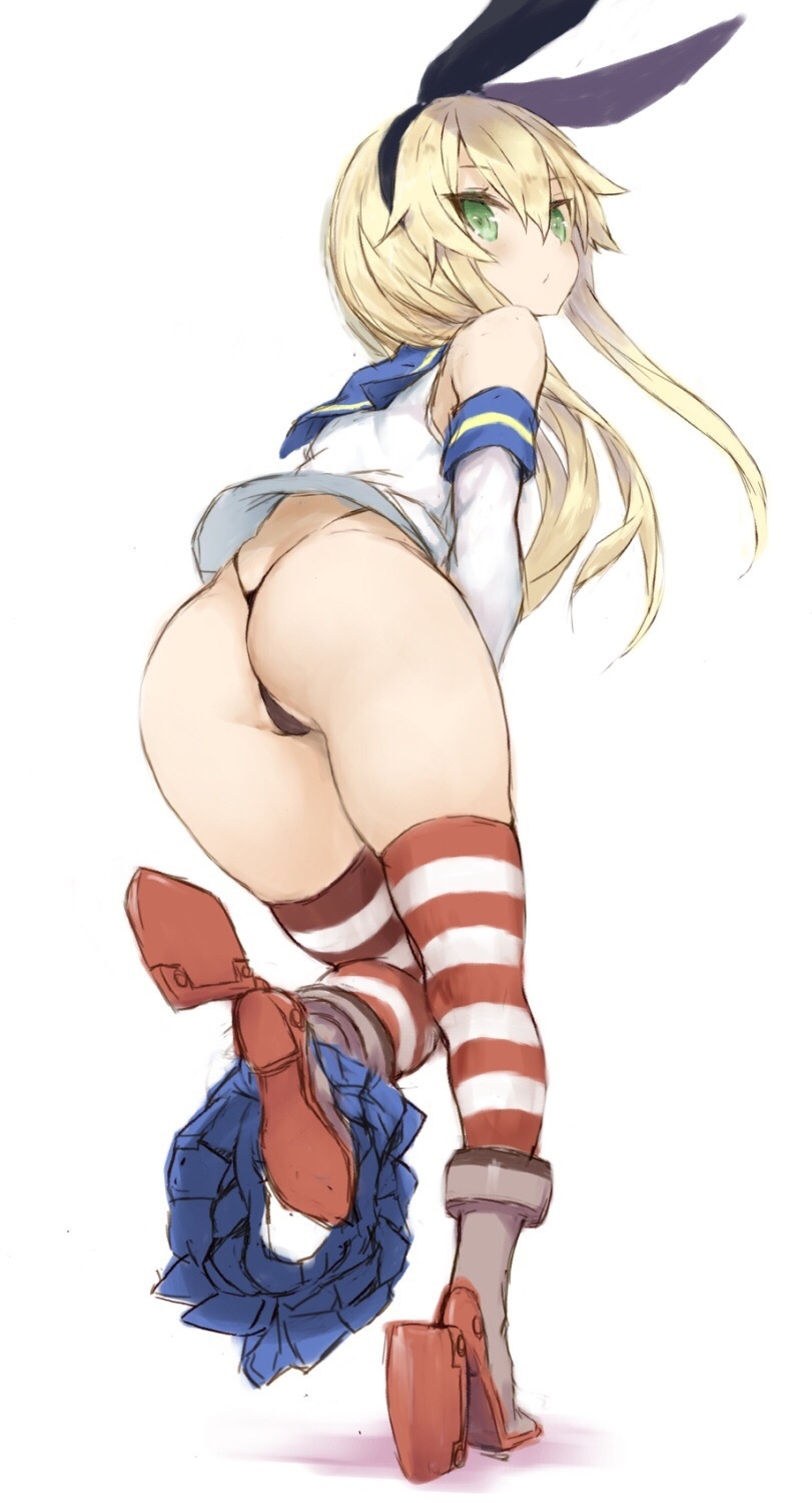 Shimakaze - NSFW, Kantai collection, Shimakaze, Etty, Pantsu, Anime art, Anime, Art