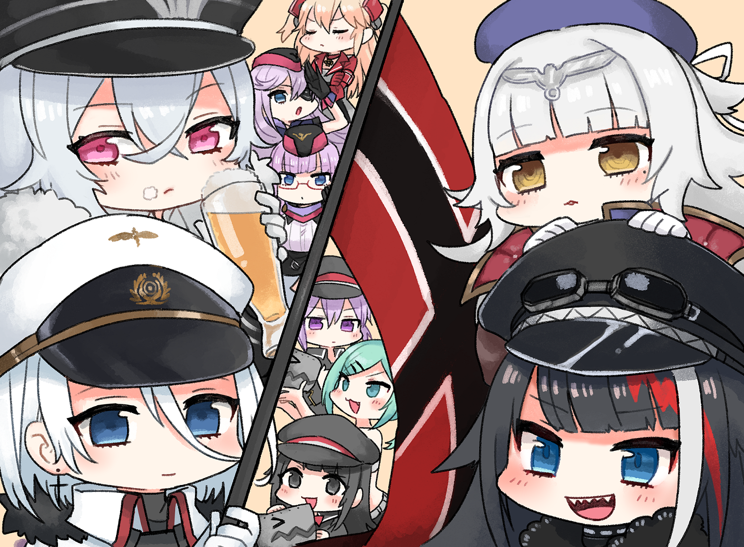 Ships of the Second World War, remember, otherwise the Runes cannot be assembled. - Anime, Azur lane, Iron Blood Fleet, Anime art