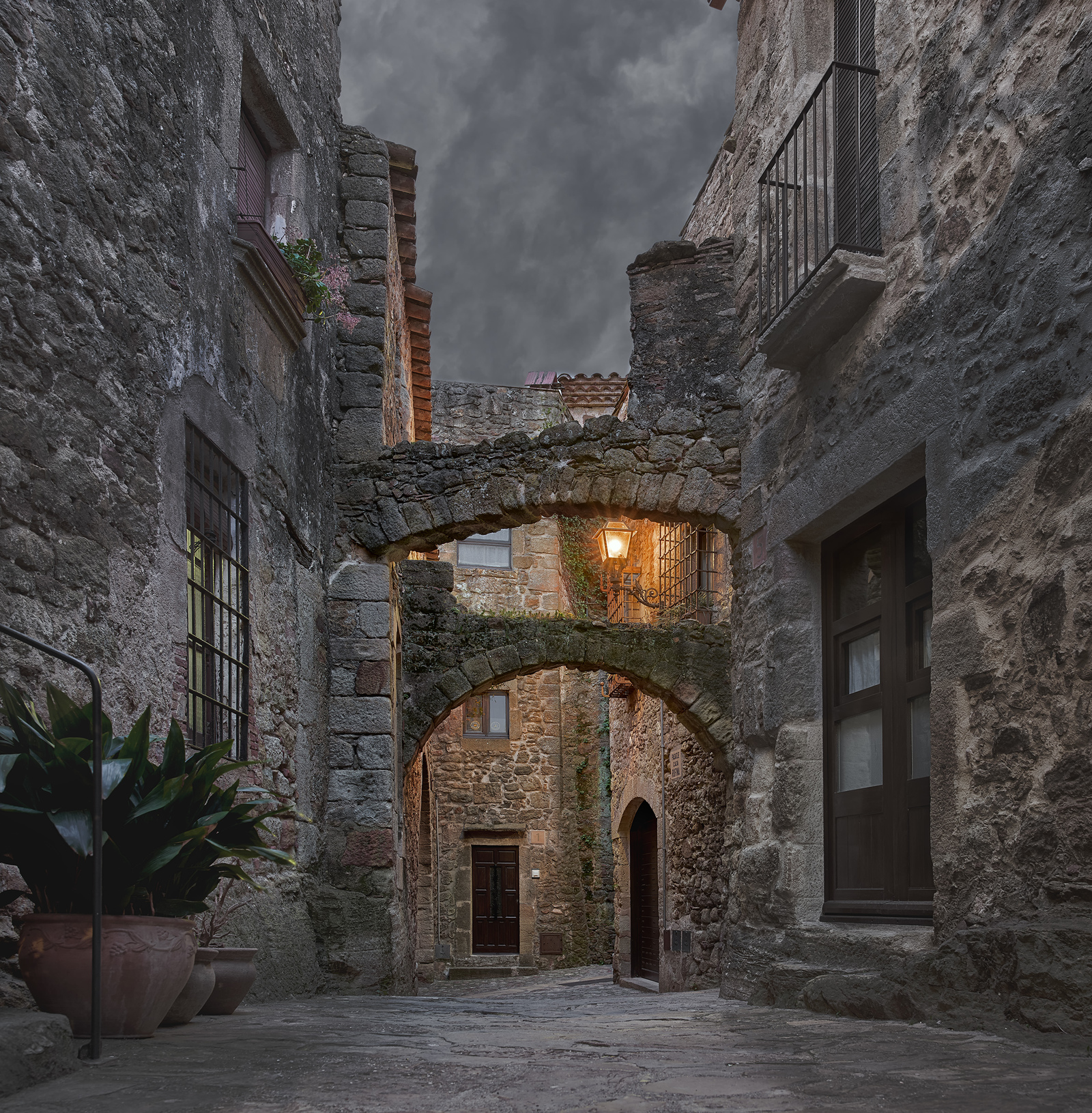 Portal to another time - My, Catalonia, Spain, Middle Ages, Mystic, Town, Architecture, Story, The photo