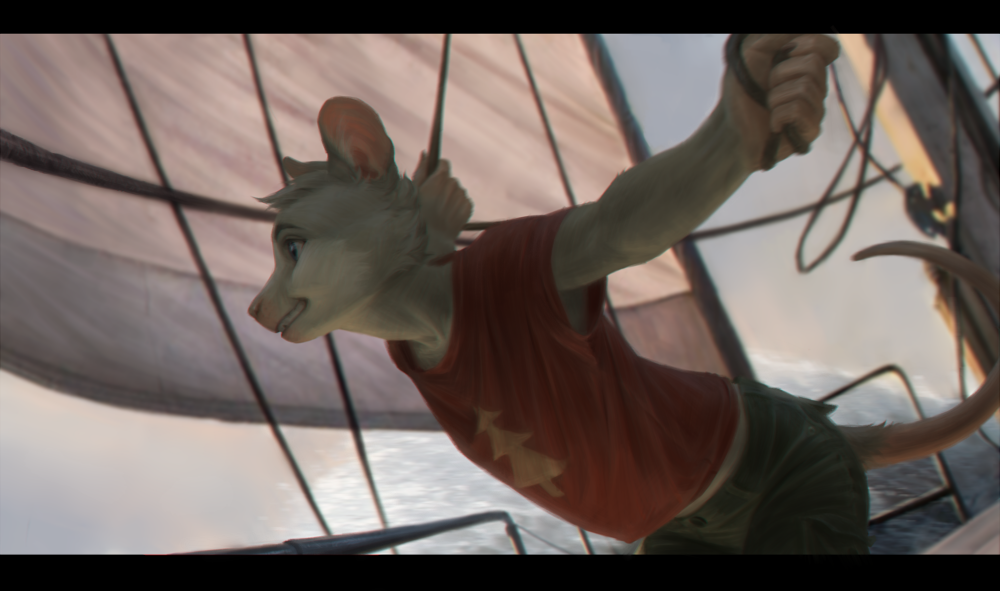 What a lovely day! - Furry, Furry art, Furry mouse, , Terry Grimm, Yachting