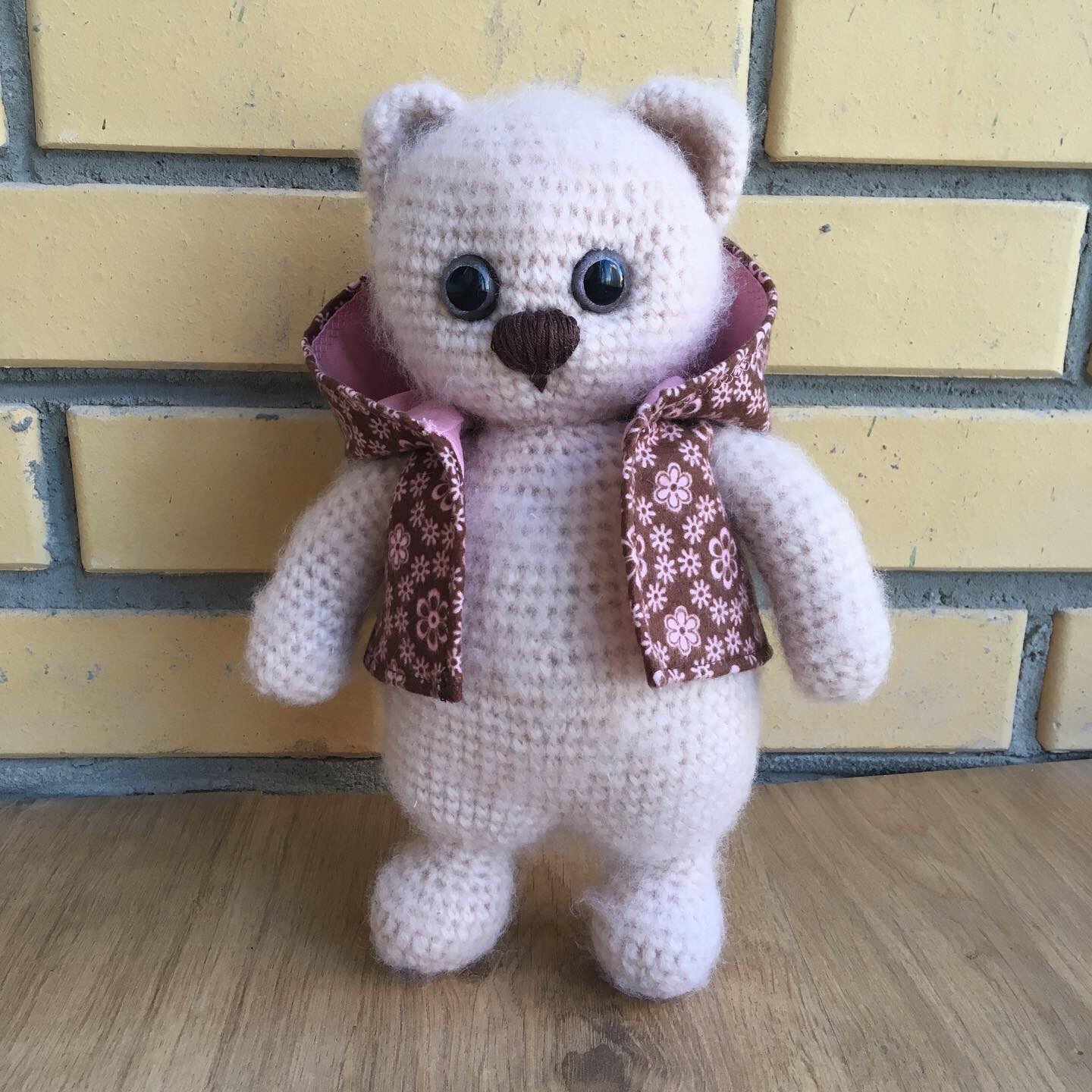 fashion teddy bear - My, Amigurumi, Crochet, Knitted toys, Handmade, Toys, Soft toy, Longpost