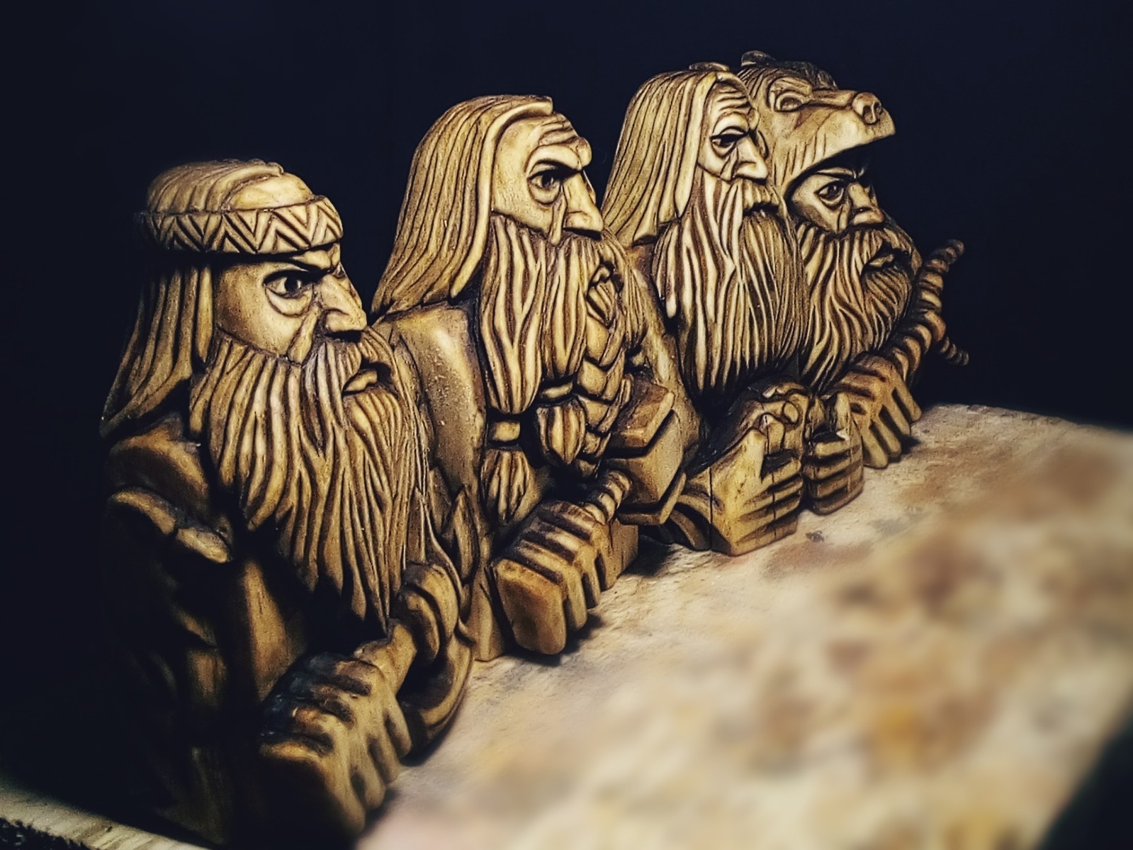 Slavic gods PERUN, SVAROG, ROD, VELES. Linden material. Height 12cm. - My, Wood carving, Slavic mythology, Longpost