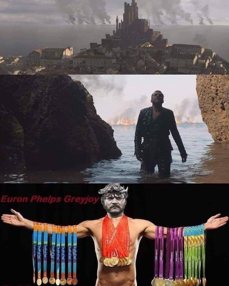 Champion of Westeros - Game of Thrones, Game of Thrones season 8, Spoiler, Euron Greyjoy, Swimming