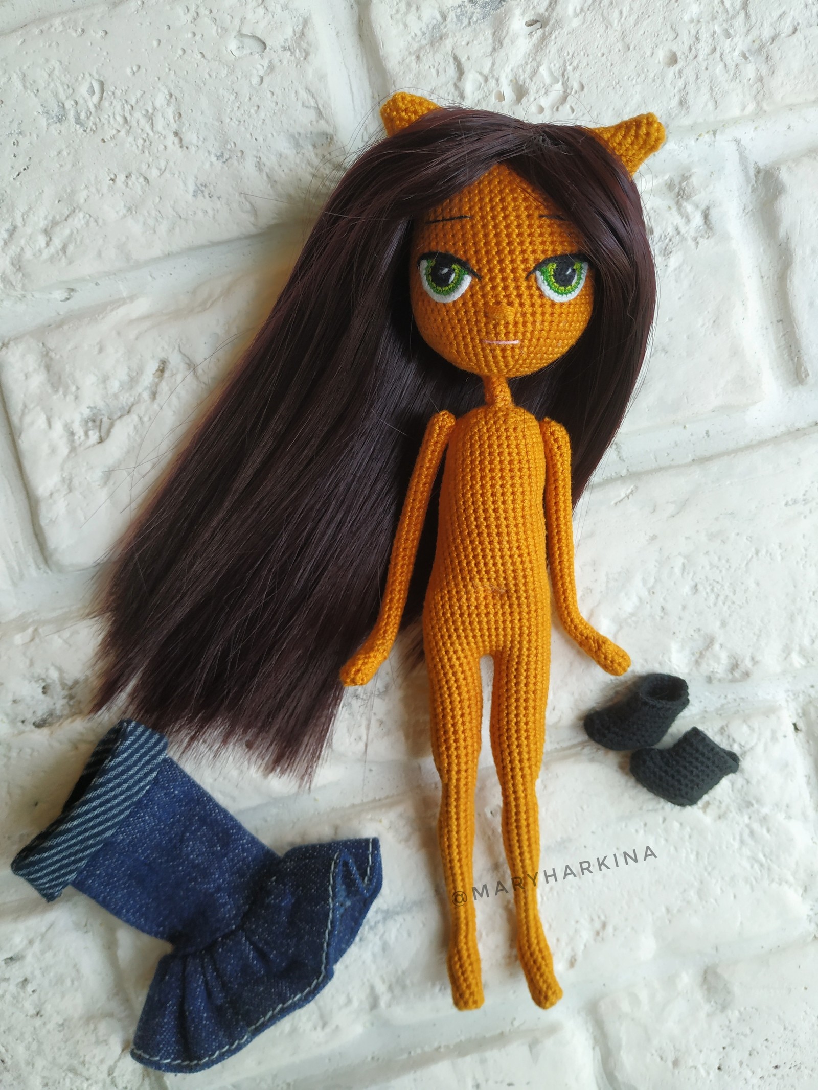 Interior dolls - My, Knitted toys, Doll, Knitting, Handmade, Longpost