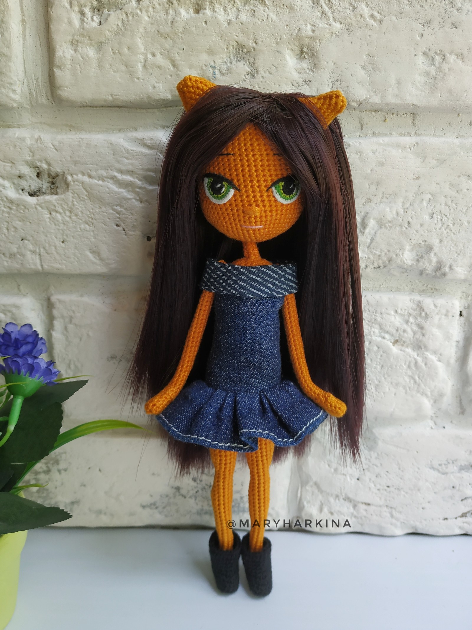 Interior dolls - My, Knitted toys, Doll, Knitting, Handmade, Longpost