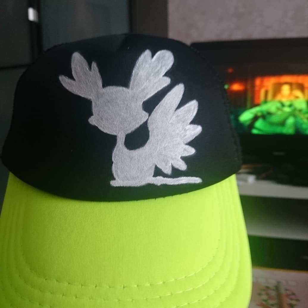 Pokemon on a cap for my daughter And the second cap is already for her friend (the drawings were chosen by the children) - My, Pokemon, Painting on fabric, Creation, Longpost