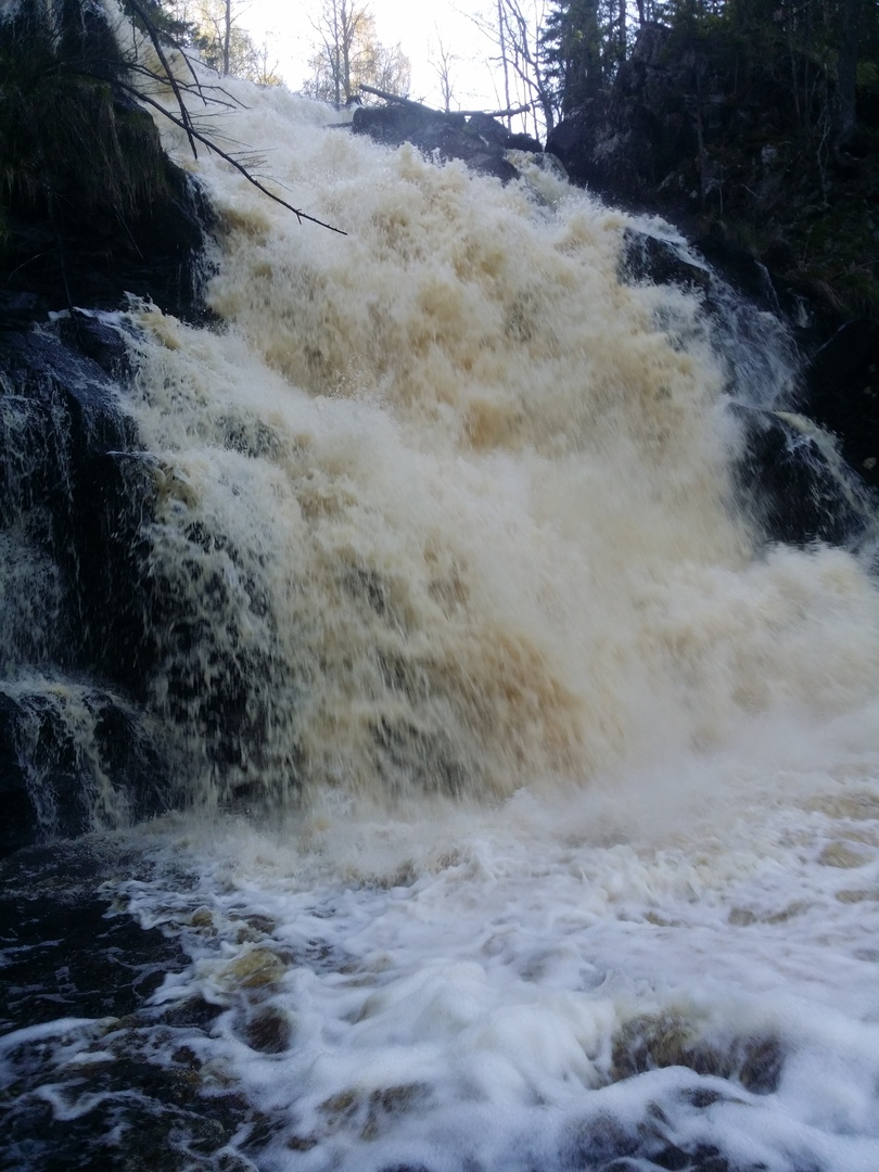 White bridges, Karelia - My, Nature, Waterfall