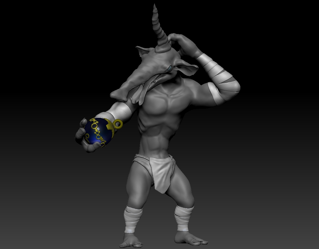 Moblin. - My, Zbrush, The legend of zelda, Nintendo, Nintendo switch, Author's toy, Figurine, 3D modeling, Video, Longpost, Figurines