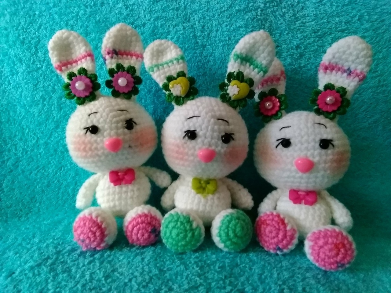 Bunnies............ - My, Knitted toys, Crochet, Longpost