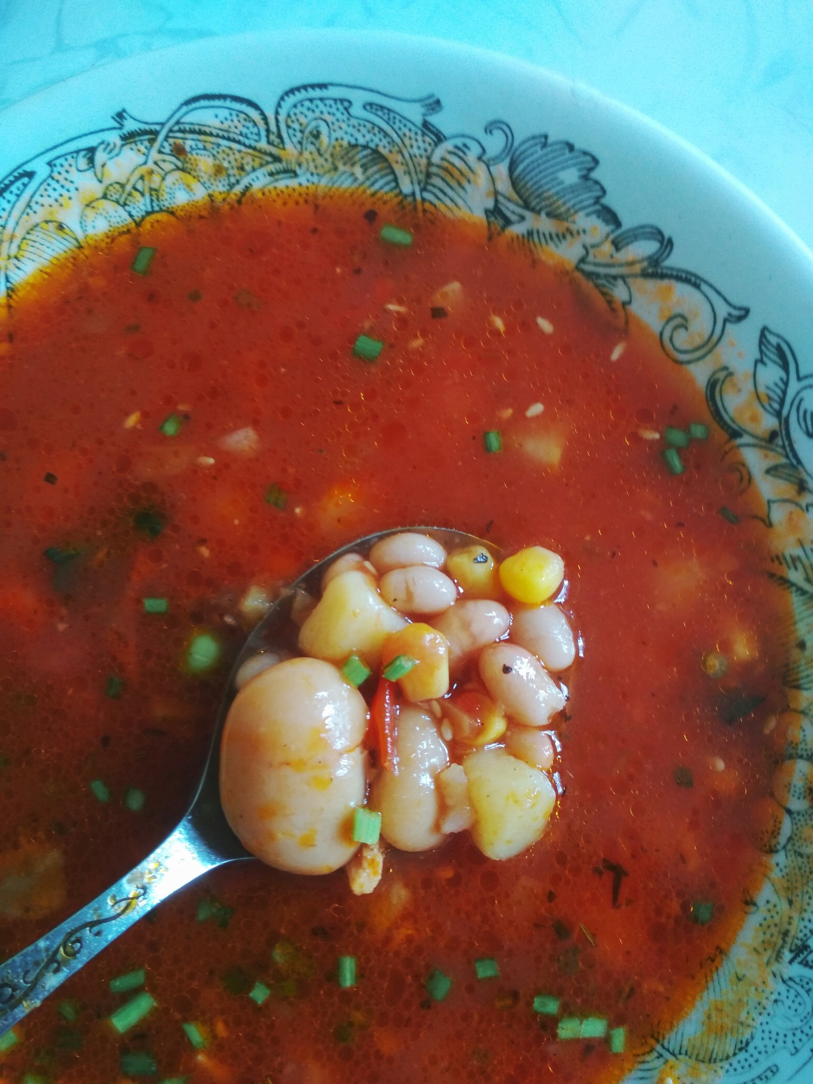 Tomato soup Picasso - My, Tomato soup, Mexican cuisine, Spicy cuisine, Recipe, Cooking, League of Cooking, Longpost, Soup