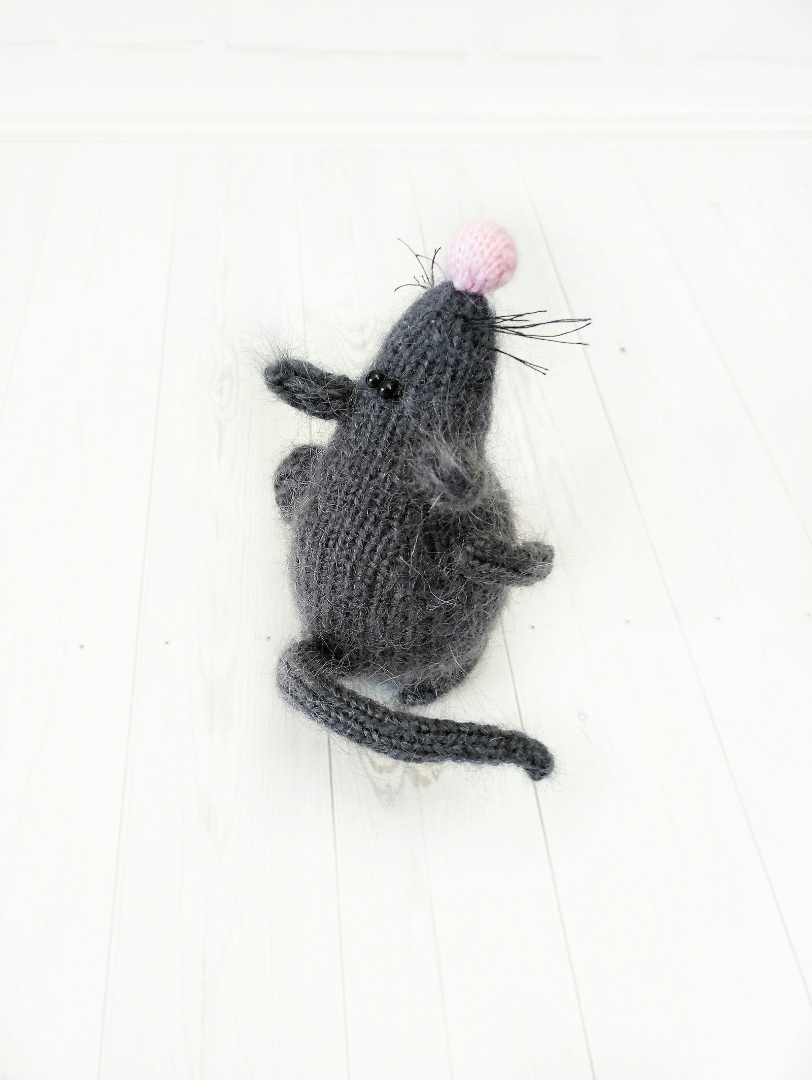 fat mouse - Needlework without process, Knitting, Knitted toys, Interior toy, Longpost