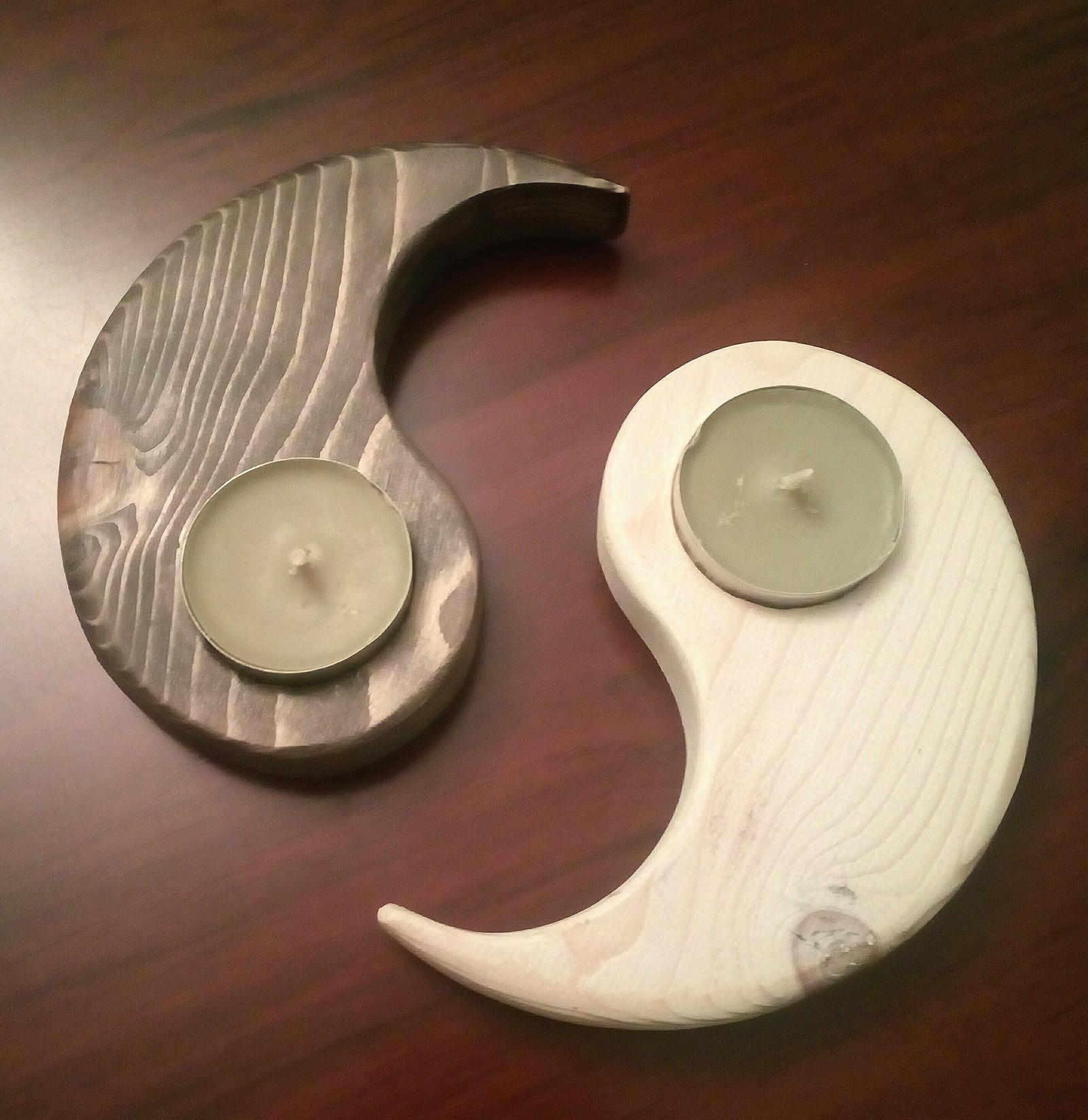 Yin-yang candlestick. - My, Wood products, With your own hands, Decor, Needlework without process, Candlestick, Longpost