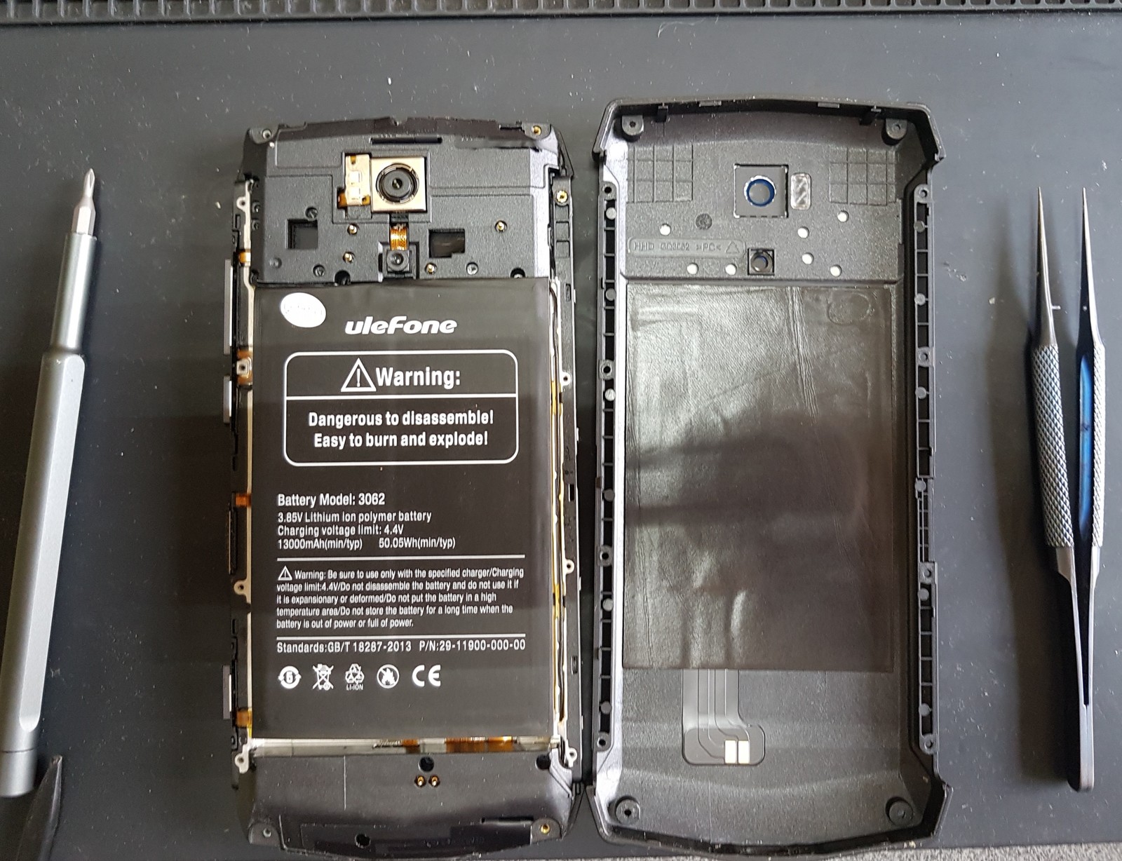 Plywood glass Ulefone power 5 - My, Repair of equipment, Glass replacement, Ulefone, Longpost, Poltava