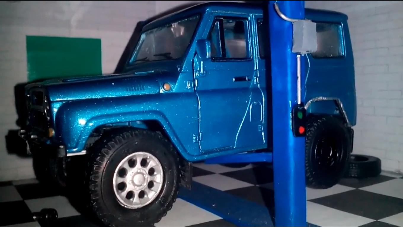 Scale model of UAZ - My, Modeling, Auto, UAZ, Car modeling, , Scale, Longpost