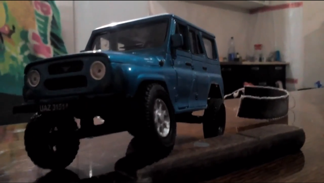 Scale model of UAZ - My, Modeling, Auto, UAZ, Car modeling, , Scale, Longpost